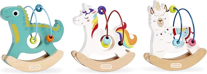 Little Tikes Wooden Critters Llama-Corn Busy Beads Maze Developmental Toy