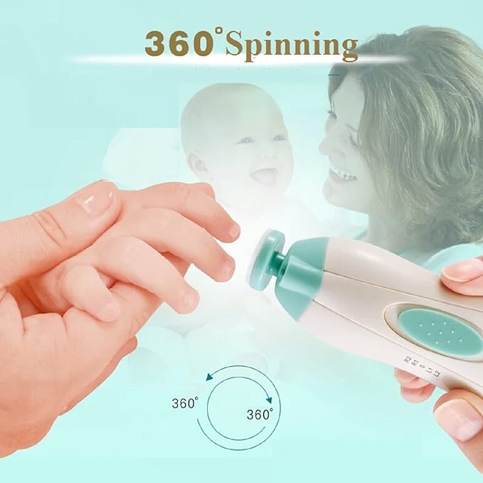 Baby Nail File Replacement Heads, Safe Electric Nail Trimmer Pads Refills Grinder Buffer Attachments Nail Care Filer Tool for Newborn Infants Toddlers Kids 6+ Months Up 6 Pack Blue