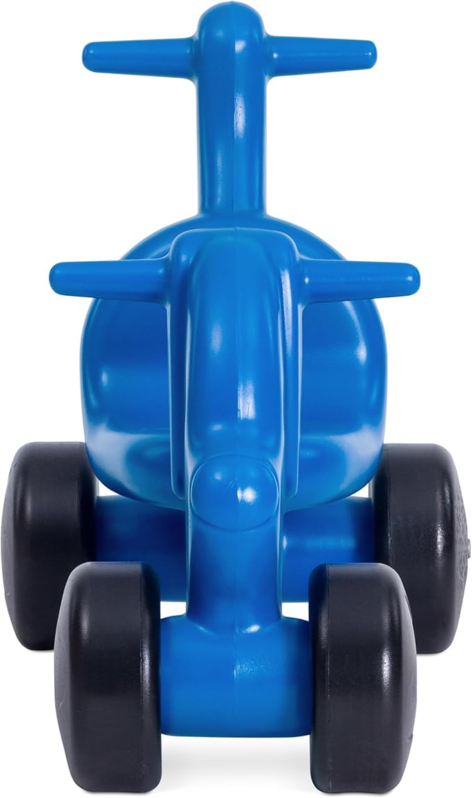 Careplay 2-in-1 Puppy Push & Ride-on Toy, Indoor & Outdoor Use, Low Profile Seat, Recommended for Children up to 50lbs, Durable Construction, Made in The USA, Blue