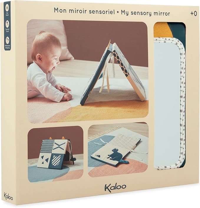 Kaloo - Stimuli - My Sensorial Mirror - Soft Multi Textured Toy for Babies - Early Developments - Polyester - from Birth - K227001.
