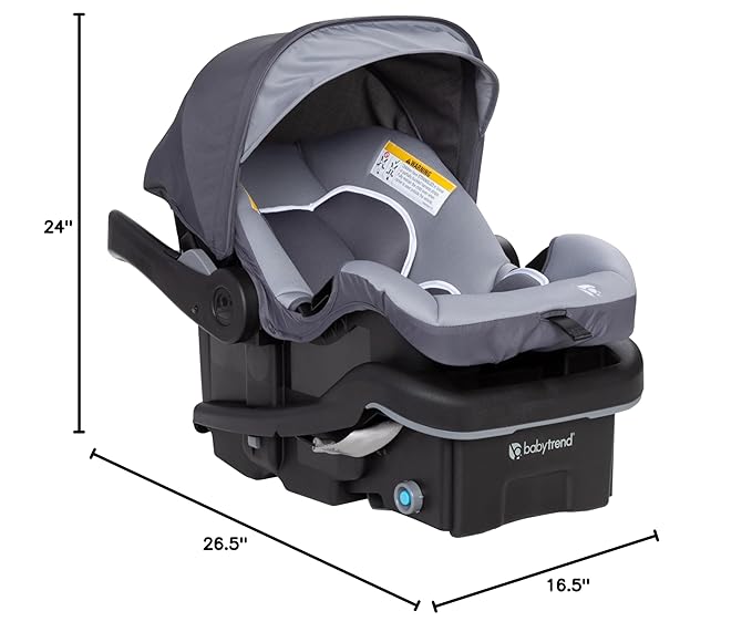Baby Trend EZ-Lift™ PRO Infant Car Seat, Dash Grey – Lightweight Premium Carry, Plush Infant Cushioning, Adjustable Harness Support