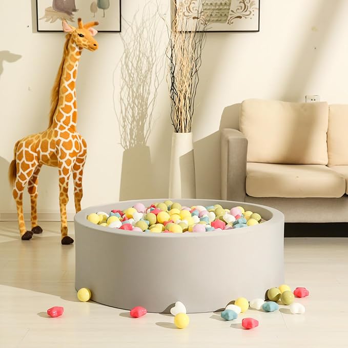 GOGOSO Ball Pit Balls,Plastics Balls for Ball Pit, Stars Hearts Shape for PastelBall for Toddlers Kids