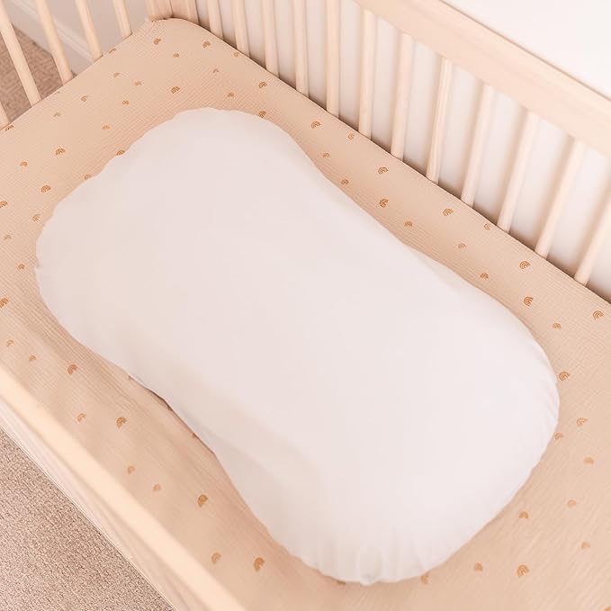 Snugglekid 100% Waterproof Baby Lounger Cover - 2-Ply Organic Cotton Slipcovers Keep Your Lounger Clean & Your Baby Comfy - Machine Washable - (Lounger Not Included) - Gray