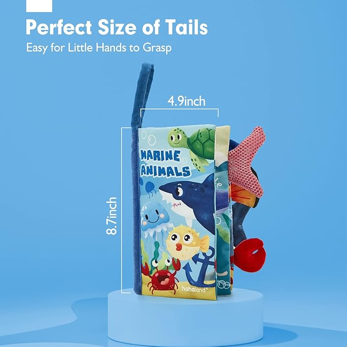 Baby Books 0-6 Months,Infant Tummy Time Toys High Contrast Sensory Baby Toys 6 to 12 Months Touch Feel Book Gift Christmas Stocking Stuffers for Boys Girls 0-3 Months Book Early Learning Stroller Toy