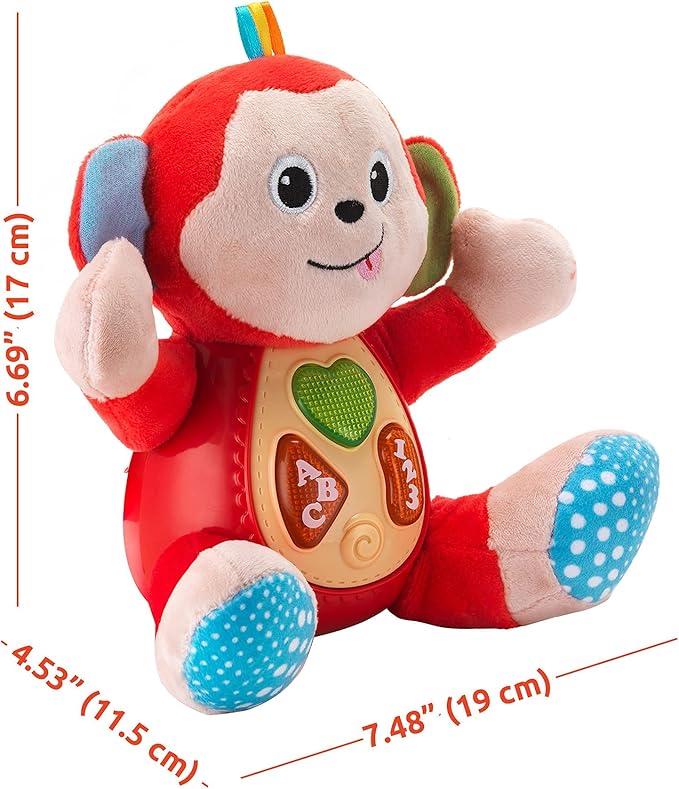 KiddoLab Play & Learn Bundle: Lira's Light-Up Caterpillar Crib Toy & Melodic Monkey Plush - Engaging Musical Pals for Your Little One.