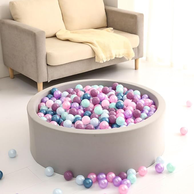 GOGOSO Ball Pit Balls for Toddlers Dogs Baby, 2.2 Inch Pastel Play Ball Toys Kid Ballpit, Bounse House, Birthday, Tent, Party,100 pcs