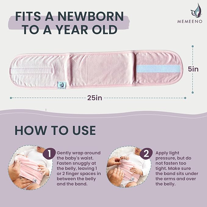 Colic & Gas Relief Baby Belly Band - Sweet Pea