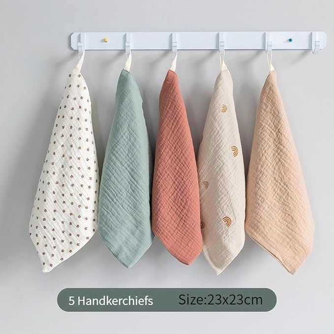 Cotton Baby Towel, Small Square Towel, Feeding Towel, Bath Towel, face Towel, Buttock Towel, Suitable for All Seasons.