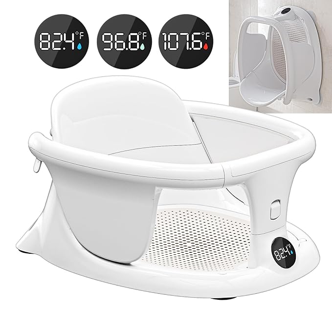 Baby Bath seat for Babies Sitting up Infant Bath tub Portable sit up Seats Bathing Chair Newborn Essentials Toddler Must Haves 0-12 Months Bathtub Sink Bather Sitting Shower Support Travel Ring