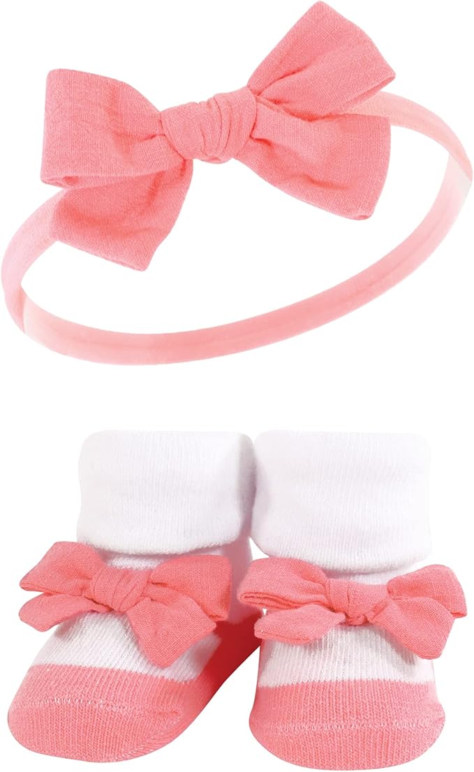 Hudson Baby Girl's Headband and Socks Giftset