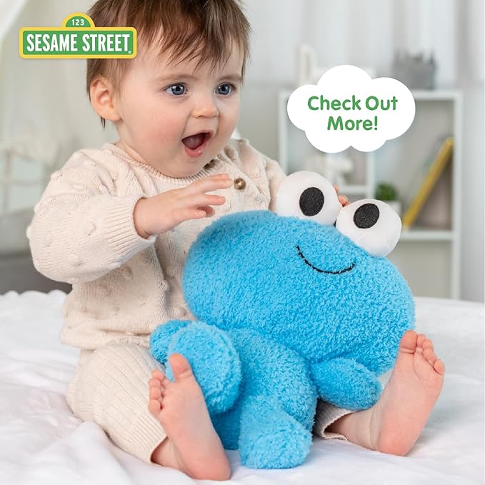 Kids Preferred Sesame Street Soft Book Featuring Your Favorite Characters with Sensory Materials and Multiple Tabs to Keep Baby Engaged – 11 Inches – Surface Washable