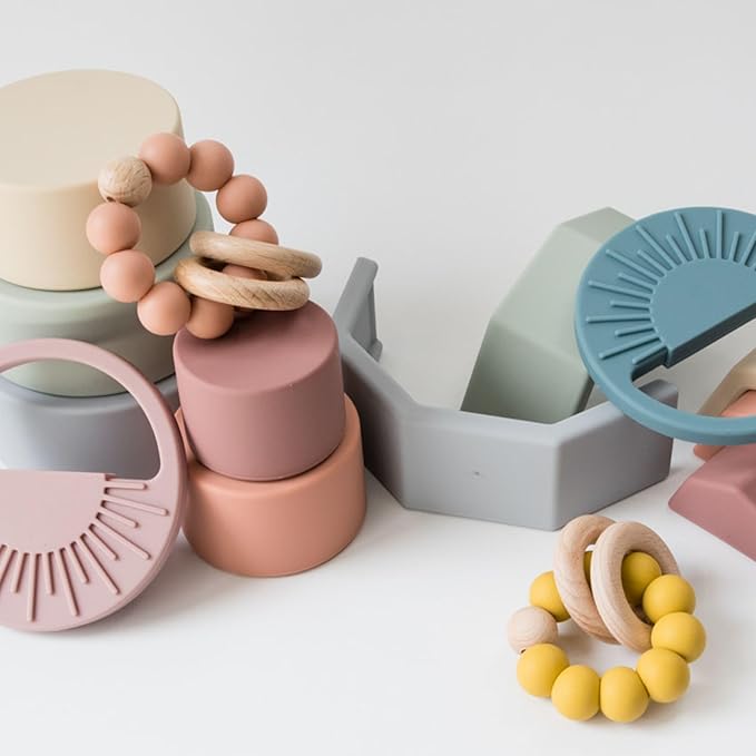 Babeehive Goods Teething Ring | Soothing Comfort for Your Little One | Safe and Effective Relief | Highly Sffective Teething Aid, Perfect for Soothing Sore Gums and Providing Comfort (Sage)