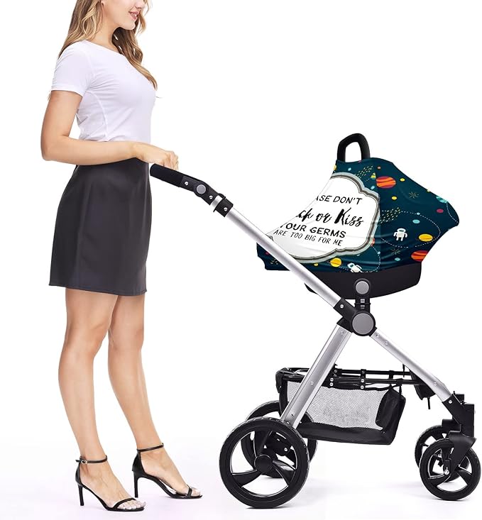 FCZ Baby Car Seat Cover - Universal Fit, Black, Polyester, Spandex - Not Water Resistant