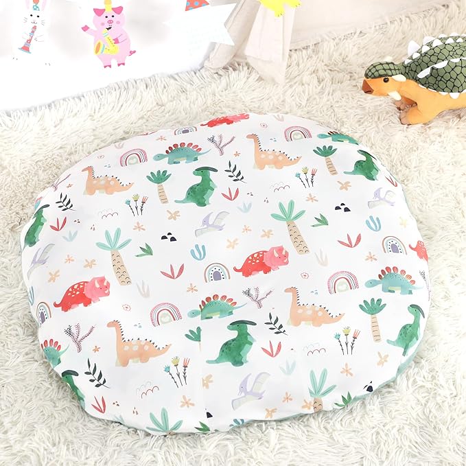 Newborn Lounger Cover, Baby Lounger Cover for Girls Boys, Soft Removable Slipcover Fits Newborn Lounger, Green Dinosaur (Cover Only)