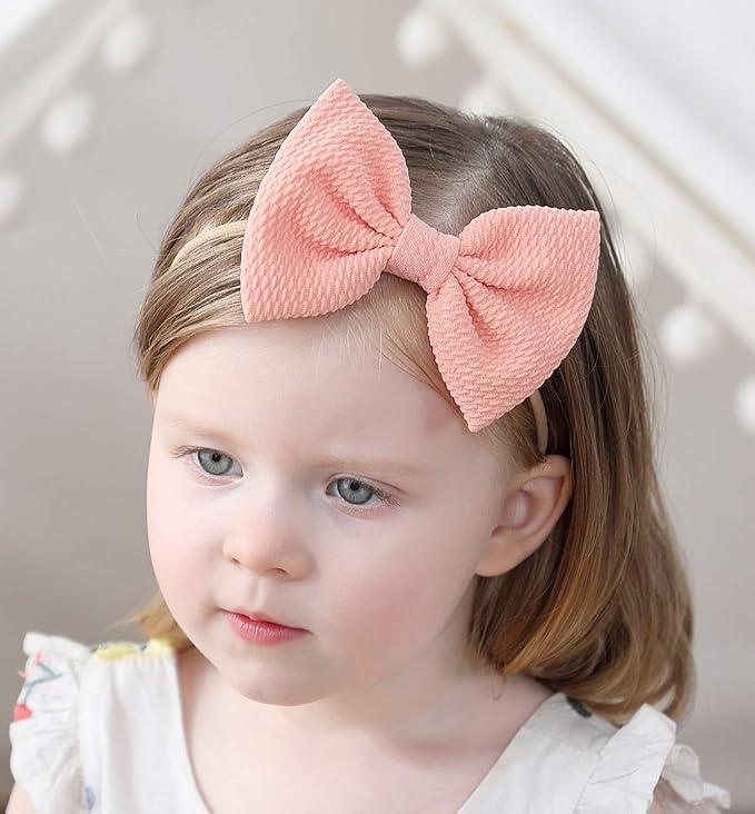 Toptim Baby Girl's Headbands and Bows for Newborn Infant Toddler Photographic Accessories (4.1“ Bows)