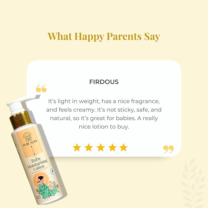 Rich Baby Moisturizing Lotion 100ml for Newborns & Kids Gentle Daily Use Cream for Soft Sensitive Skin Ayurvedic Chemical Free Hydrating Baby Lotion Made in India