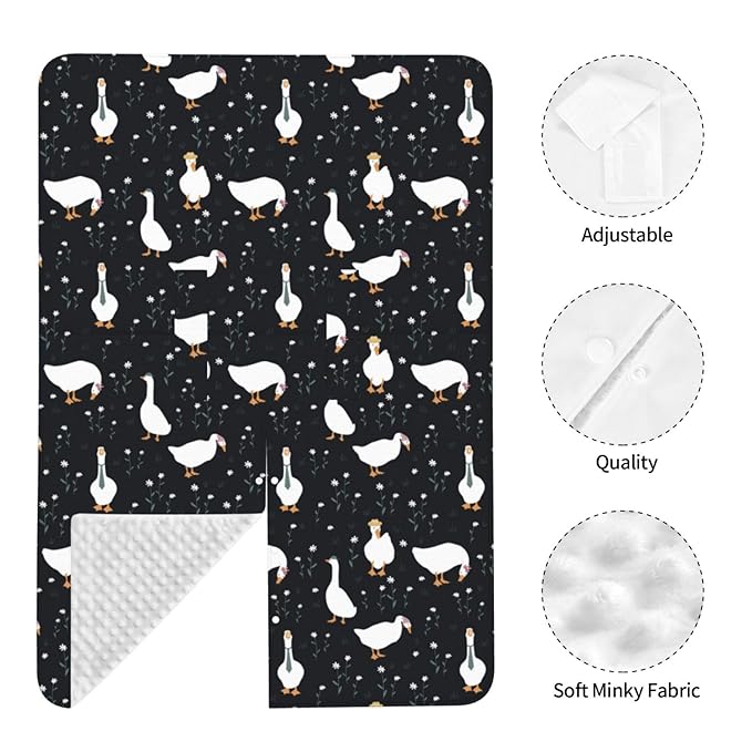 Cute Dressed Geese Baby Car Seat Canopy and Nursing Cover for Breastfeeding Multi-Use Cover Lightweight Infant Stretchy Carrier Carseat Winter Cover for Newborn Girls Boys