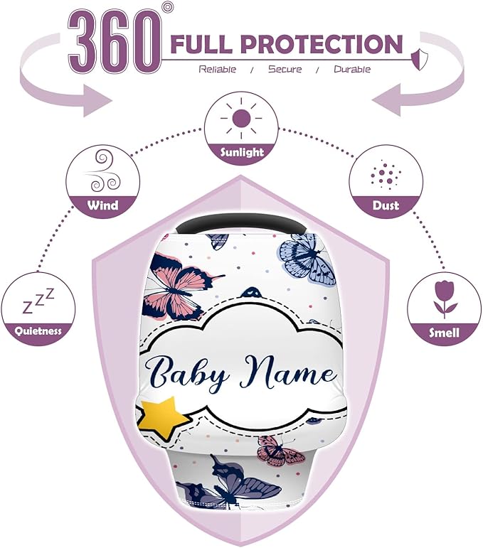 Baby Car Seat Stroller Cover Nursing Cover New Mom Breastfeeding Scarf Soft Stretchy Infant Carrier Cover Car Canopy Coverage