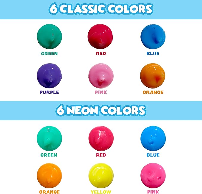 Tub Works® Bath Paint Soap, 12 Pack | Non-Toxic, Washable Bathtub Paint for Toddlers & Kids | Finger Paint in the Tub | Ideal Toddler Bath Toys for Creative Kids Bath | Easy-to-Clean