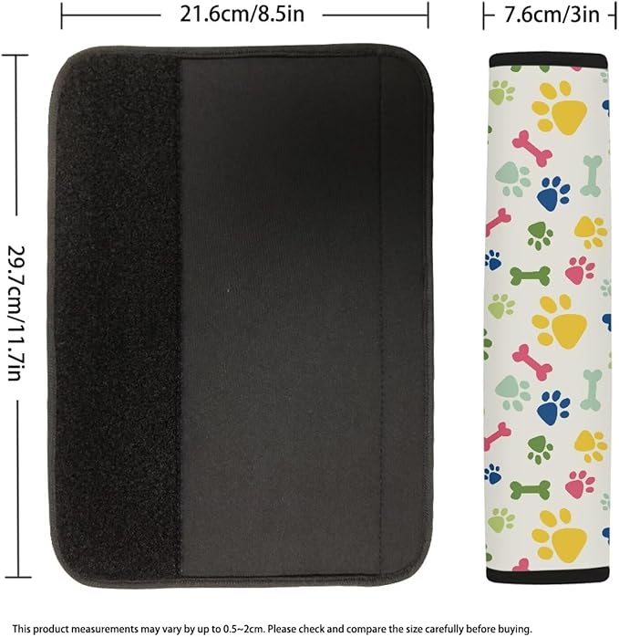 Seat Belt Covers Dog Paw Prints Car Seat Shoulder Strap Pads Seatbelt Pad Seats Belt Cover Pad for Kids 4 Pack Seatbelt Shoulder Pad Car Accessories for Women