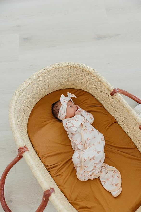 Copper Pearl Baby Bows: Stylish Headbands for Baby Girls, Premium Soft and Stretchy Baby Headbands, Perfect for Newborns, Trendy Designs - Rue