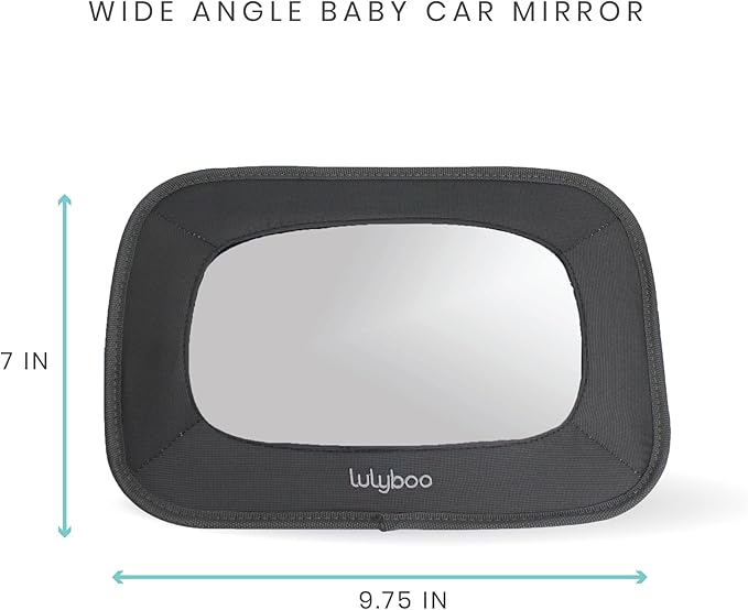 Lulyboo Baby Mirror for Car, Adjustable Rear Facing Back Car Seat Mirror, Black