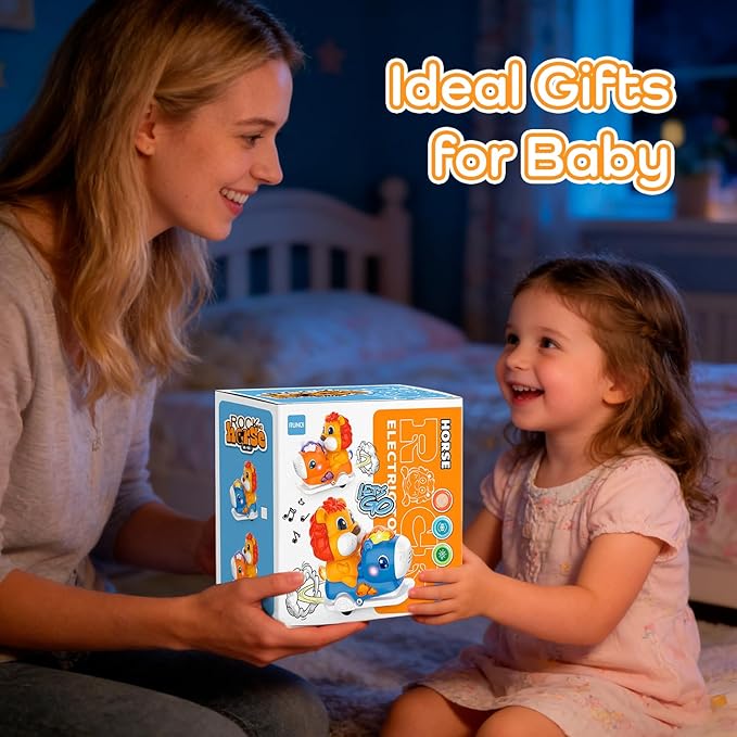 Baby Crawling Walking Toys for Toddlers with Adorable Shape, Musical Car Crawling Developmental Toys with Sounds and Lights, Ideal Gifts for Babies