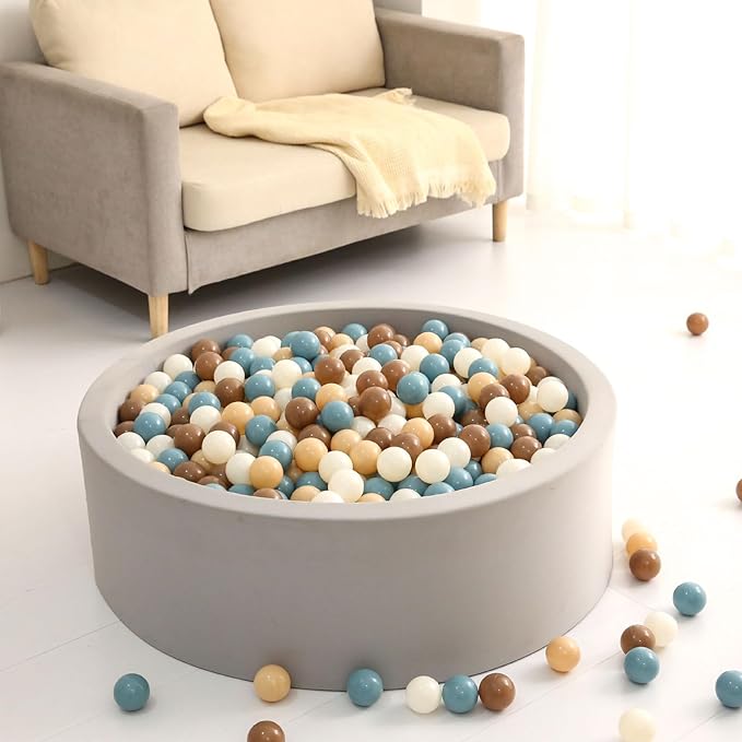 GOGOSO Ball Pit Balls for Toddlers Dogs Baby, 2.2 Inch Pastel Play Ball Toys Kid Ballpit, Bounse House, Birthday, Tent, Party,100 pcs