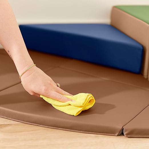ECR4Kids SoftZone Junior Adventurer's Summit Slide, Corner Climber, Earthtone, 4-Piece