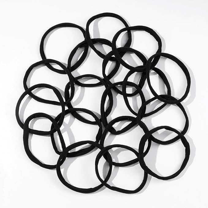 Qearl 60 Pack Soft Stretchy DIY Nylon Headbands Hair Bands Bows DIY Accessory for Newborn Baby Girls