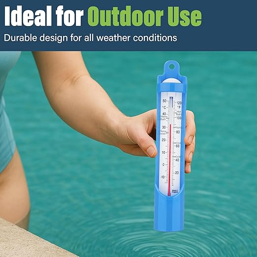 Swimming Pool Thermometer 230 mm - Scoop Sampling Water Temperature Thermometer for Bath Swimming Pool Ice Bath - Easy to use Water Thermometer