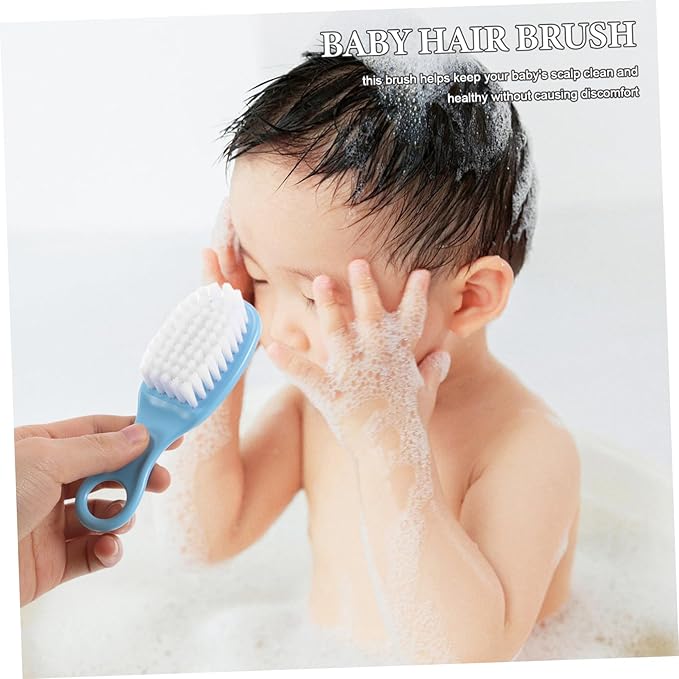 VICASKY 5sets Bath Brush and Comb Newborns Toddlers Soft Bristle Hairbrush and Cradle Cap Treatment Gentle Scalp Massage Tool