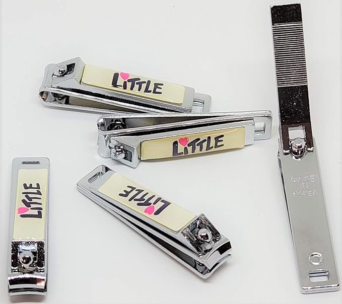 LITTLE BRAND KID'S DELUXE STAINLESS STEEL NAIL CLIPPERS W/FILE FOR INFANT, TODLER, KID'S, BABY, CHILD (MADE IN KOREA) (12)