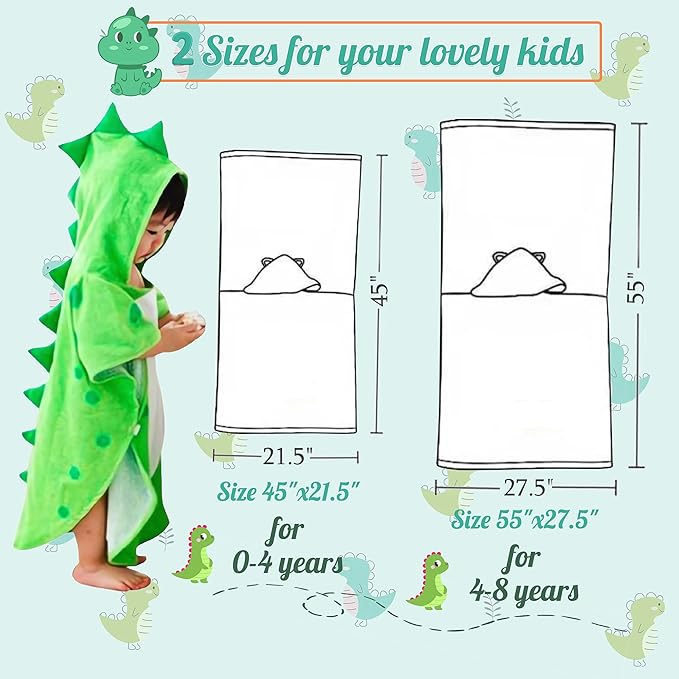 Soft Cotton Baby Bath Towel Beach Towel Bathrobe for Kids 0-8 years