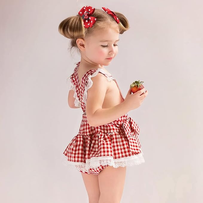 Qearl 8 Pcs Mouse Ears Bow Clips for Girls, Polka Dot Red Bows Theme Park Costume Party Decoration for Toddlers Girls in Pairs