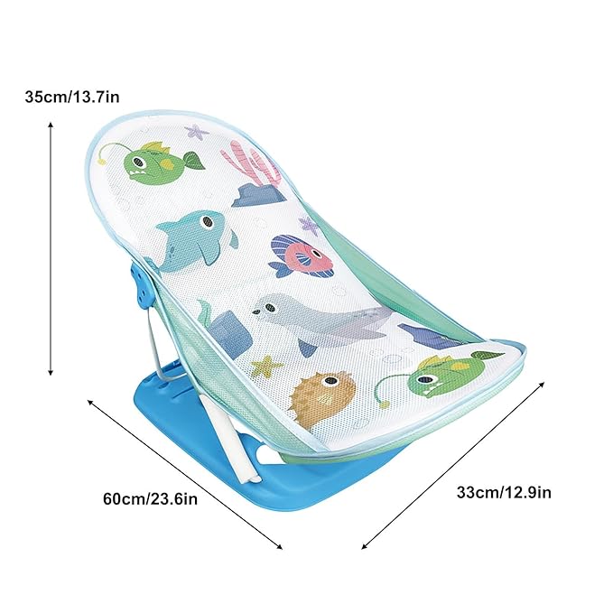 Foldable Toddler Bather - Bathtub Foldable Toddler Bath Bather Seat | Foldable Baby Bather with Bath Stand | Toddler Folding Shower Rack for Bathtub Counter Sink Bathroom