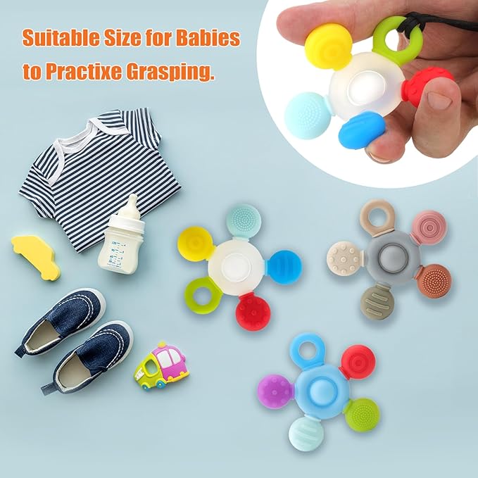 Chewy Necklace for Sensory Kids, Seeway Silicone Sensory chew Necklace Oral Motor Aids for Boys Girls, Autism Chew Toys for Kids Teens Adults with Anxiety ADHD SPD or Other Sensory Needs【Grey+Blue】