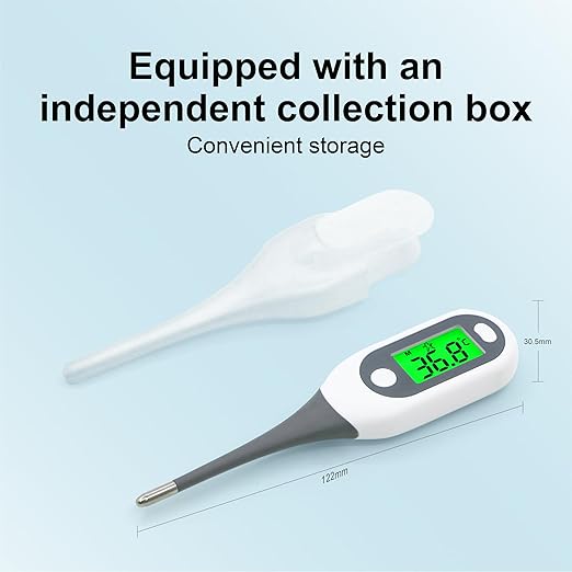 2 Pack Digital Thermometer for Adults Kids Babies,Measures in 16 Seconds with Flexible tip and Fever Alarm, Accurate Oral Rectal Underarm Thermometer with 3 Colors Back Light