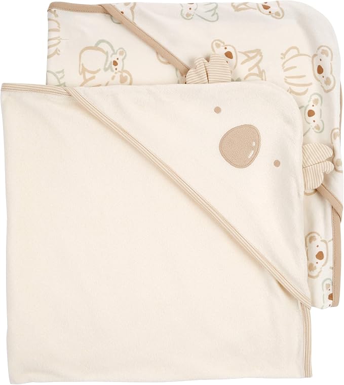 Carter's Baby Hooded Towel (2pk Ivory/Khaki)