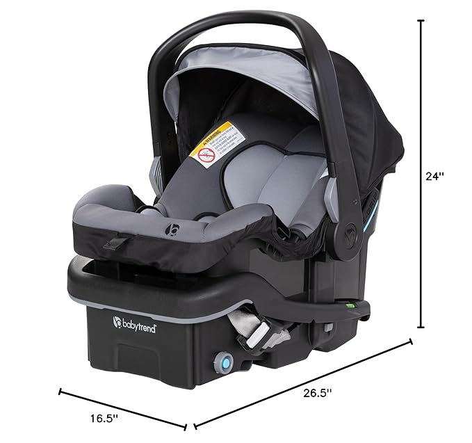 Baby Trend EZ-Lift™ PRO Infant Car Seat, Dash Black – Lightweight Premium Carry, Plush Infant Cushioning, Adjustable Harness Support