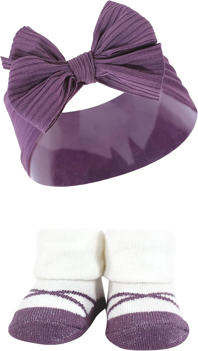 Hudson Baby Girl's Headband and Socks Giftset