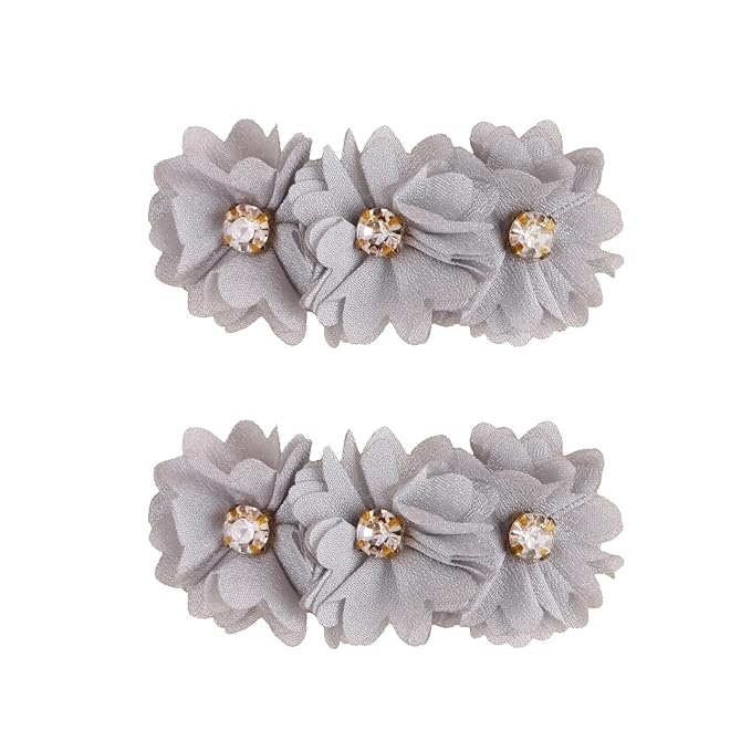 Flower Hair Clips Set-Cherrboll 10pcs Floral Hair Bow Accessories for Baby Girl Toddles Teen Gifts