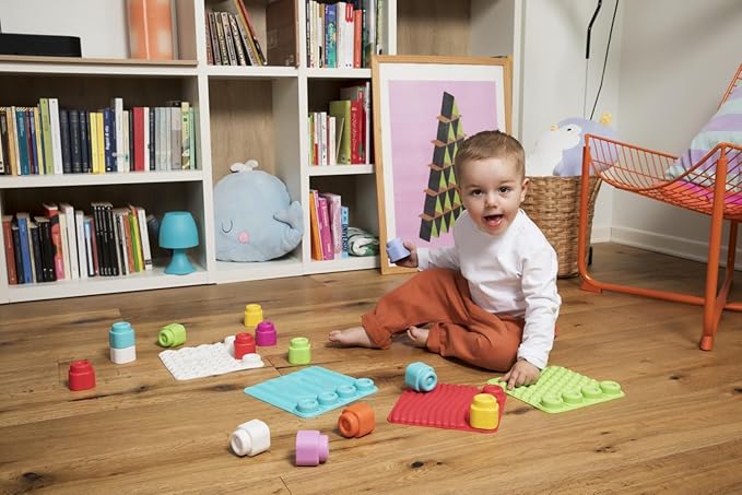 Clementoni- Soft Clemmy Touch, Crawl & Play Sensory Path: Safe & Fun Playmat for Crawling Babies & Toddlers, Develops Tactile Skills & Builds Imagination, 8 Maulticoloured Pieces (6+ Months)