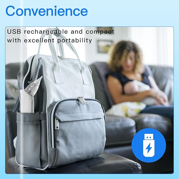 X-Bosak Nasal Aspirator for Baby, Electric Nose Sucker for Baby, Snot Sucker with 5 Levels Suction, Soothing Light & Nursery Rhymes (White)