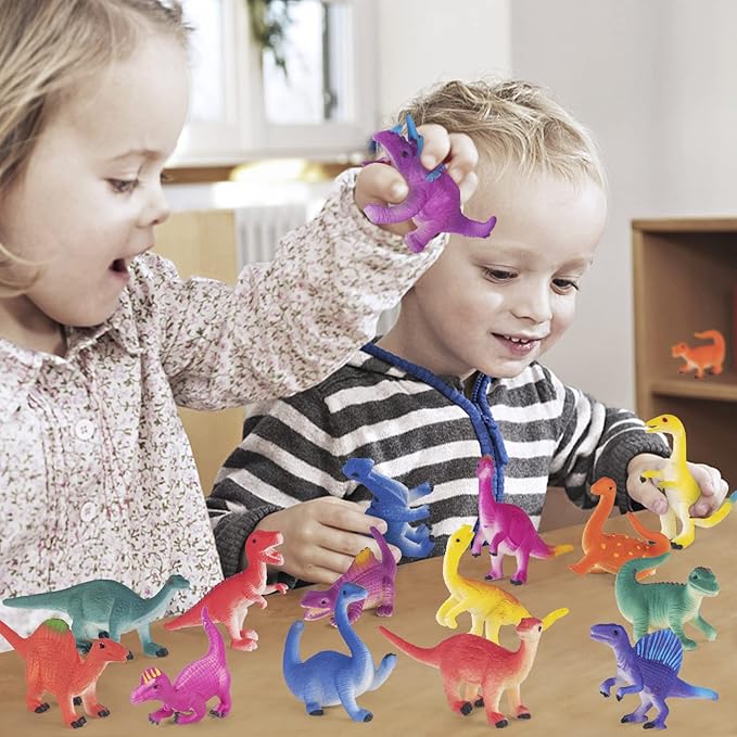 Color Changing Dinosaur Toys,15 Pieces Changing Color Dinosaur Set,Mold Free Bath Toys,Great Gift for Kids Boys and Girls,for Easter Egg Fillers,Goodie Bags Fillers,Themed Party