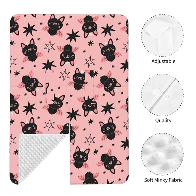 Halloween Cute Cartoon Bat Baby Car Seat Canopy and Nursing Cover for Breastfeeding Multi-Use Cover Lightweight Infant Stretchy Carrier Carseat Winter Cover for Newborn Girls Boys