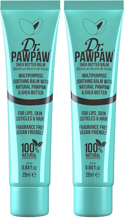 Dr. PawPaw Multipurpose Balm - Hydrating Lip Moisturizer - Nourishing Balm for Lips, Skin, and Hair - Vegan Lip Moisturizer - Shea Butter - 0.84 oz (Pack of 2)