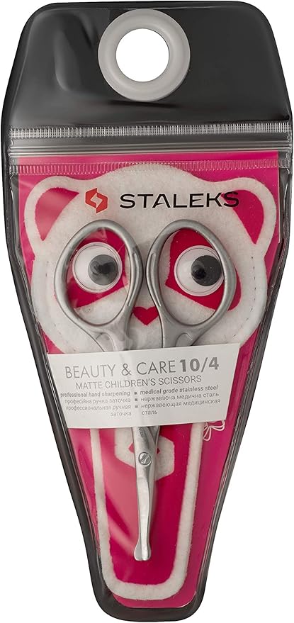 Staleks Beauty & Care 10 Type 4 Matte Children’s Nail Scissors – Safe Rounded Tips – Gentle Nail Care for Kids