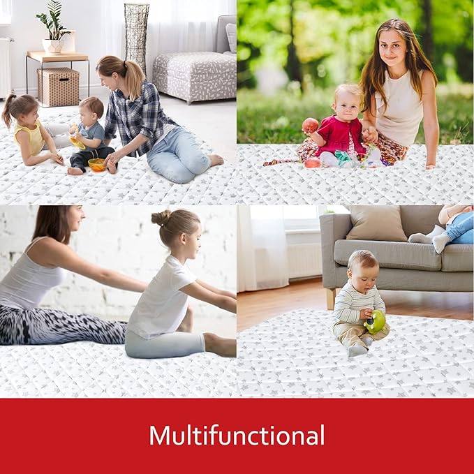 Premium Foam Baby Play Mat, 50''x50'' Playpen Mat, One-Piece Crawling Mat for Babies, Infant and Toddler, Baby Floor Play Mat