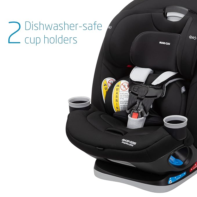 Maxi-Cosi Magellan LiftFit Convertible Car Seat, 5-in-1, Converts from Rear Facing Car Seat to Forward Facing Car Seat and Booster Car Seat, (5-100 lbs), From Birth to 10 Years, Essential Black